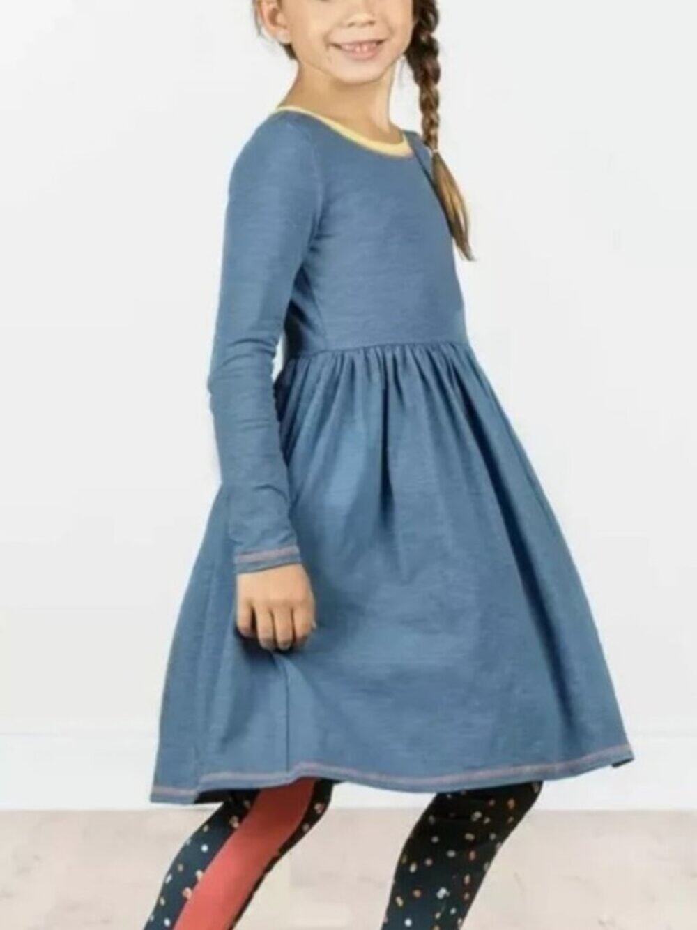 Matilda Jane Brand Girl's size 6 WEEKEND PLANS Dress Blue Make Believe Release